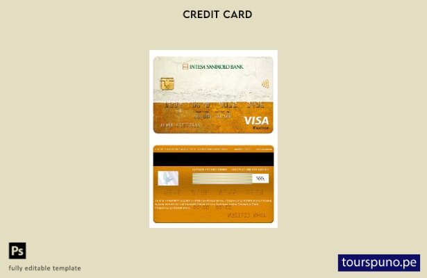 listo para imprimir Eslovenia Intesa Sanpaolo Bank, plantilla de tarjeta electró